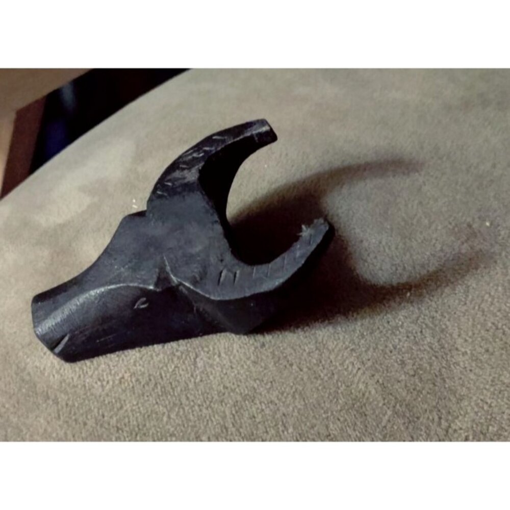 Water Buffalo Napkin Rings Hand Carved Hard Wood Black Set of 8 Vtg MCM Bull Hds - Picture 8 of 10